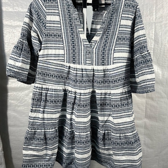 Ariat Blue and White Patterned Dress - Picture 1 of 6